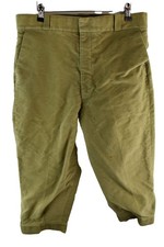 LYNTON Green Moleskin Breeks size W34" Mens 3/4 Length Hunting Trousers Casual