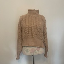 Beige Chunky Jumper Size S