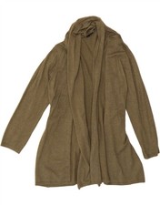 ZARA Womens Open Cardigan Sweater UK 18 XL Green Viscose DV23
