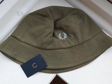 Genuine L FRED PERRY Uniform Green BUCKET HAT Large HW6730 Buck10