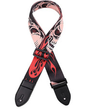 🔥 Flames & Skulls Guitar Straps | Adjustable | Fits Acoustic, Electric & Bass