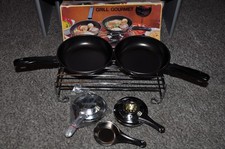 Grill Gourmet 801 - 2 Person Raclette Set with Pans & Burners - Unused