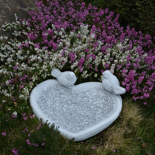 Drinking bowl heart birds - drinking,