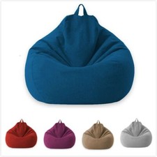 Extra Large Bean Bag Chair Sofa Cover Indoor Lazy Lounger For Adults Kid UK