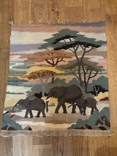 Hand knotted elephant woollen - hand,