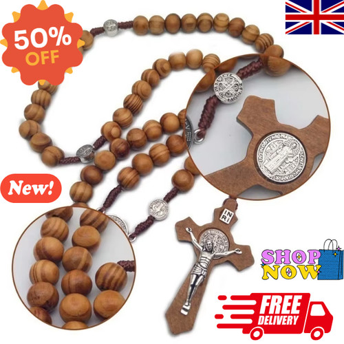 Handmade wooden beads rosary - handmade,