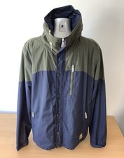 Fly 53 Men’s Tyrus Weatherproof Jacket Size XL Navy Blue Khaki Concealed Hood