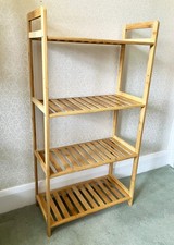 Bamboo Wooden Shoe Rack Shelf Unit - 4 Tier - W51cm H99cm