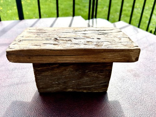 Reclaimed wood pedestal - reclaimed,