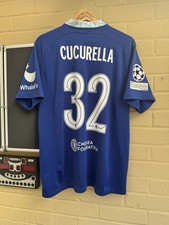 Chelsea 2023-23 Home Football Shirt Men’s Large #32 CUCURELLA Champions League