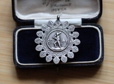 Antique 1889 Sterling Silver Hallmarked Pendant Fob Cricket No Engraving