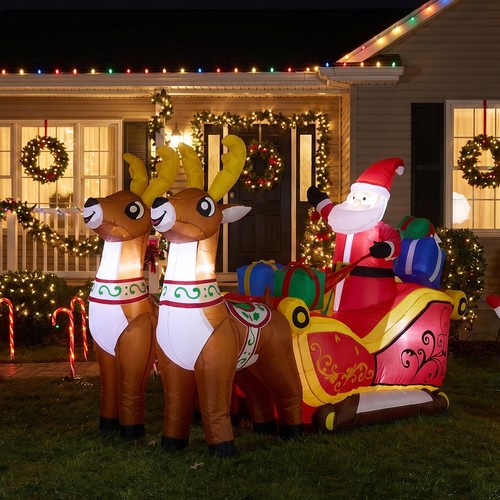 Inflatable santa sleigh with - inflatable,