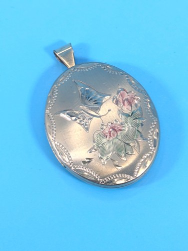 14k gold vintage locket - 14k,