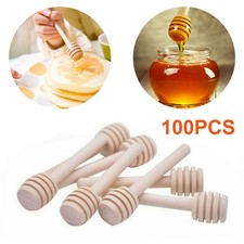 100pcs Honey Wooden Dipper