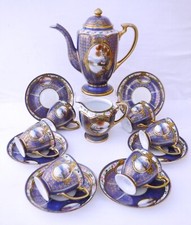 Antique Noritake Cobalt Scenic Coffee set