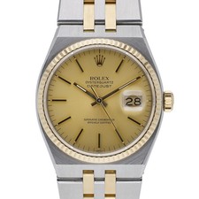 Rolex Datejust Oysterquartz 17013 with 36mm Steel & Yellow Gold case and Cham...