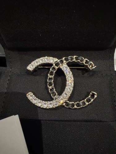 Chanel brooch double gold - chanel, c