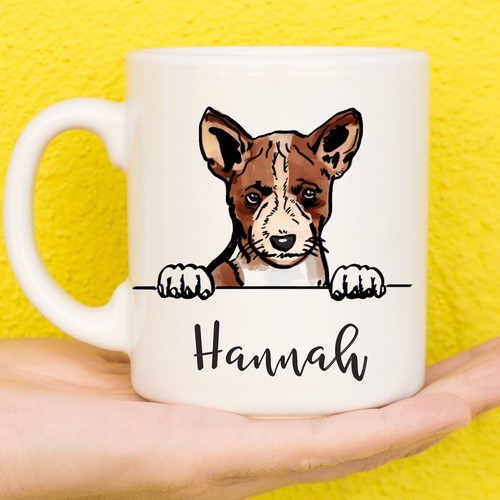 Personalised basenji mug - mug, |