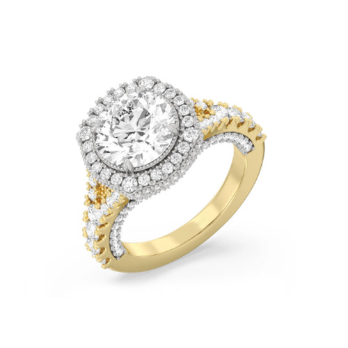 Diamond ring 18k yellow - ring,