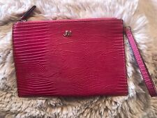New Julien Macdonald ~ Pink Patent Snake Effect Wristlet Bag