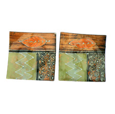 Decorative Square Leaf Glass Curved Patterned Plates with Leaf Motif