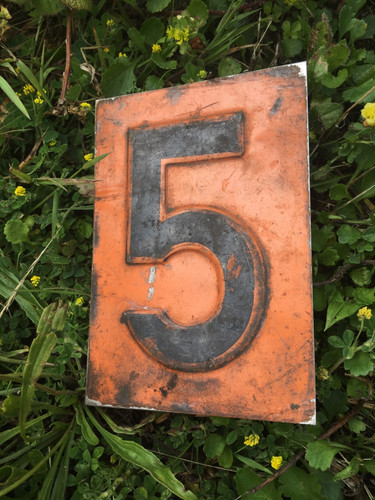 Pressed orange metal - pressed, house