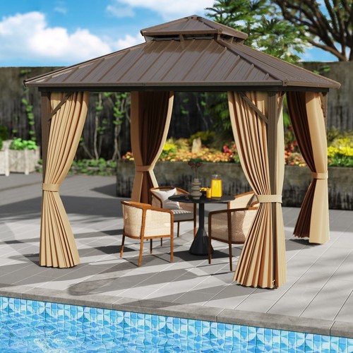 Hardtop gazebo double roof - gazebo,