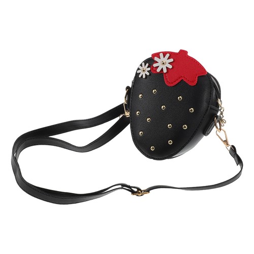 Strawberry shape purse with - strawberry,