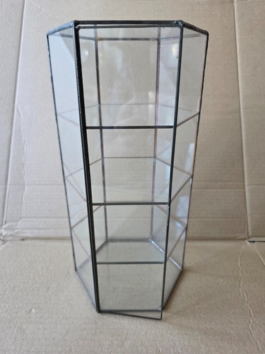 Metal and glass shelf - and,