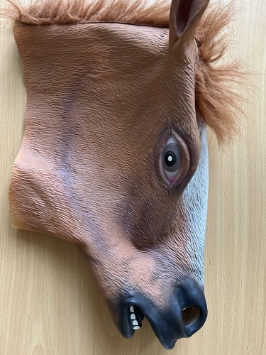 Rubber horse head mask - horse,