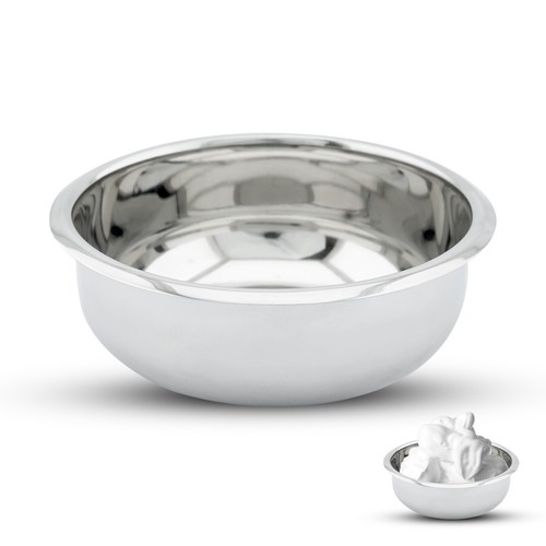 Stainless steel shaving bowl - stainless,