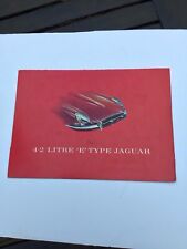 JAGUAR E TYPE SERIES 1 S1 4.2 LITRE orig 1965 UK Mkt Sales Brochure