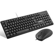 USB Wired Keyboard And Mouse Set Combo UK QWERTY Layout For PC Laptop Full-Size