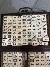 144 Mahjong Set Box Traditional Chinese Board Game Mini Table Toy Family Time UK