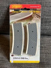 HORNBY LYDDLE END N8093 N GAUGE CURVED STATION PLATFORM - 2ND RAD, NEW (2 PACK)