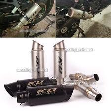 Slip On For Kawasaki Z1000 Z1000SX Exhaust Mid Pipe 51mm Muffler Tips Left Right