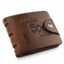 Mens Designer Leather Wallet Zip SAFE ID Protection Contactless Card Blocking