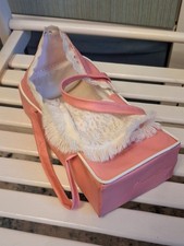 Amanda Jane Baby Doll Vintage Pink Carrycot With Blanket