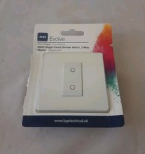 BG Evolve PCDBSTDM1W Brushed Steel Single Touch Dimmer Switch 2 Way Master