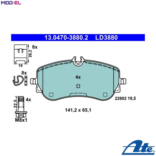 Brake pad set - brake,