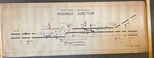 Original Signal Box Diagram - Riddings Junction - Dated May 1950 - 50cm x 145cm