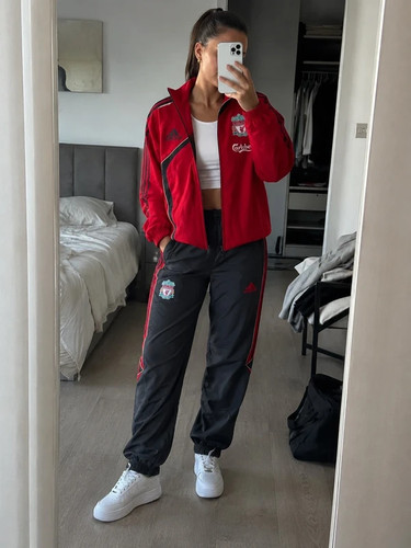 Adidas tracksuit red black - adidas,
