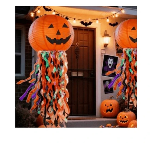 35in halloween pumpkin paper - halloween,