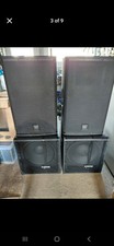 E.V POWERD SPEAKERS AND BINS