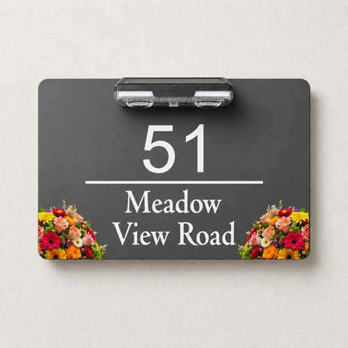 Personalised solar house sign - personalised,
