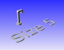 Model Boat Fitting - Swan / Goose Neck Vent (Squared) Style 2 Size 5 Pack of 10