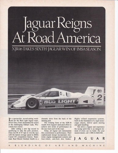 1991 jaguar xjr print - xjr-16, print-ad