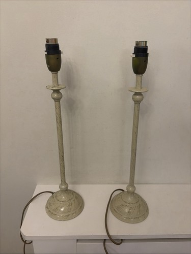 Vintage pair cream distressed - pair,