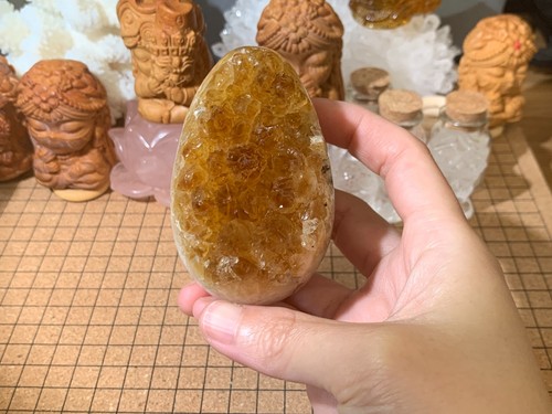 Natural citrine geode - natural,