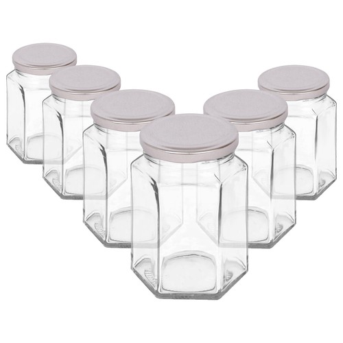 250ml hexagonal glass jam - 250ml,